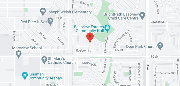 map of 23 Edwards Crescent W